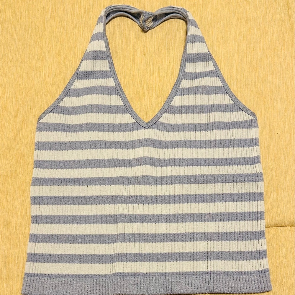 Women's stripped knit halter top - Size M